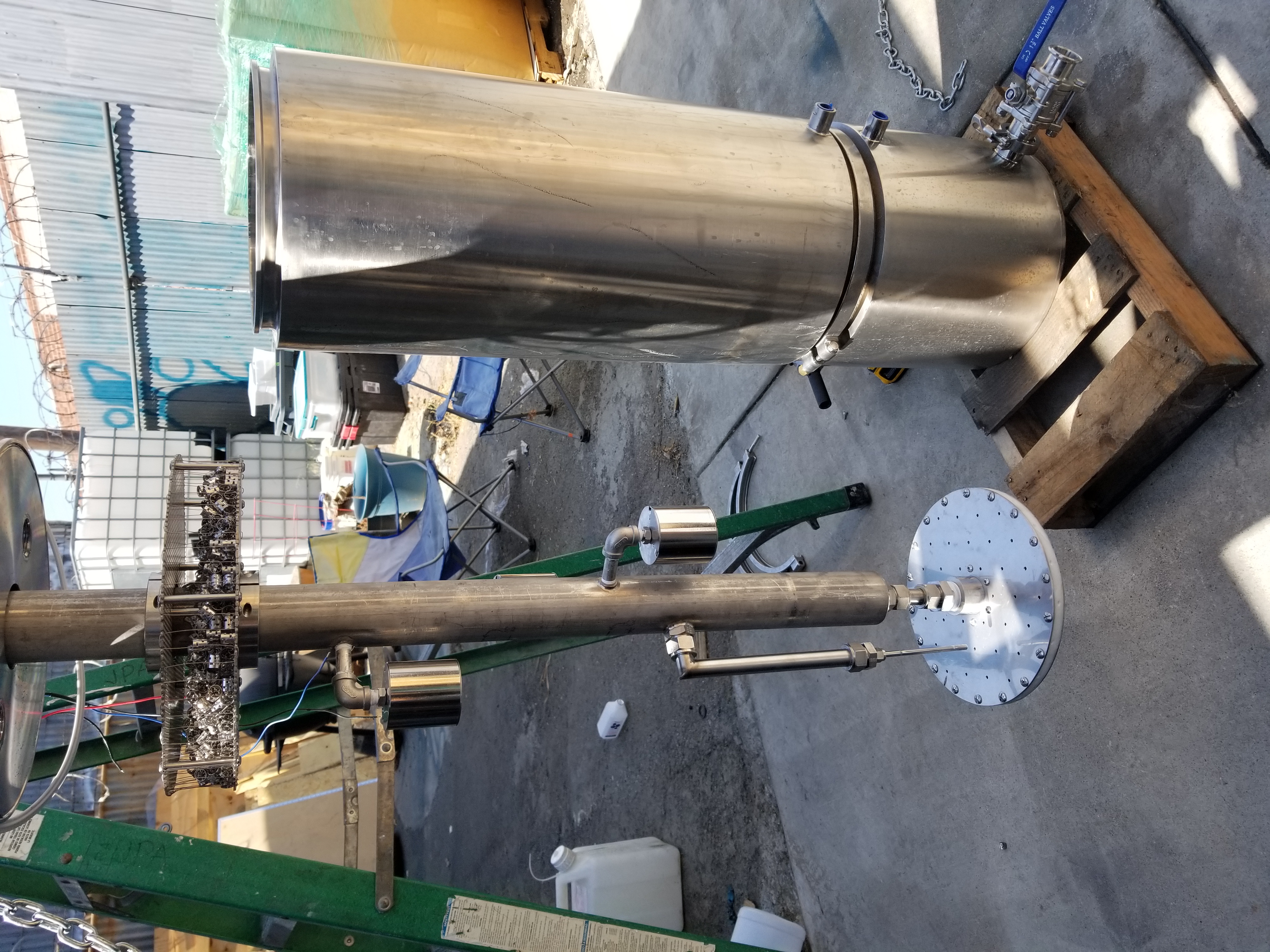 Liquid/Gas Heat Exchanger Being Assembled
